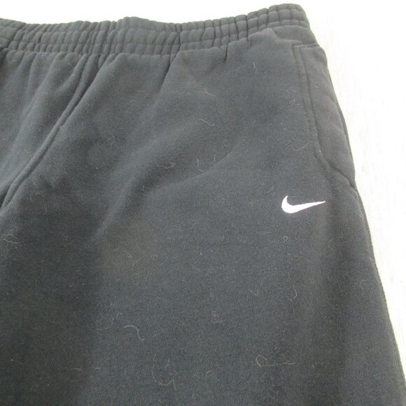 Nike Jogger Mens Large Black Fleece Lined Sports Pants Swoosh Logo Drawstring - Picture 3 of 7